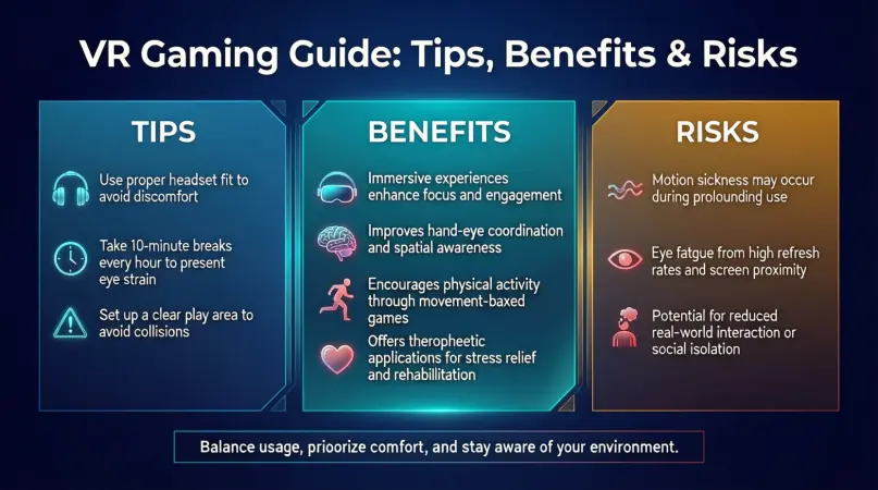 vr gaming guide tips benefits & risks